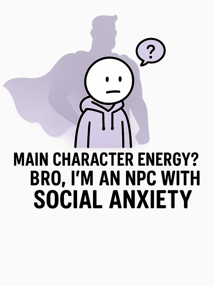 NPC With Social Anxiety – Anti-Main-Character Meme by Pickle-Monster T-Shirts, Hoodie, Sweatshirt | BlankRebels.com (Image 3)