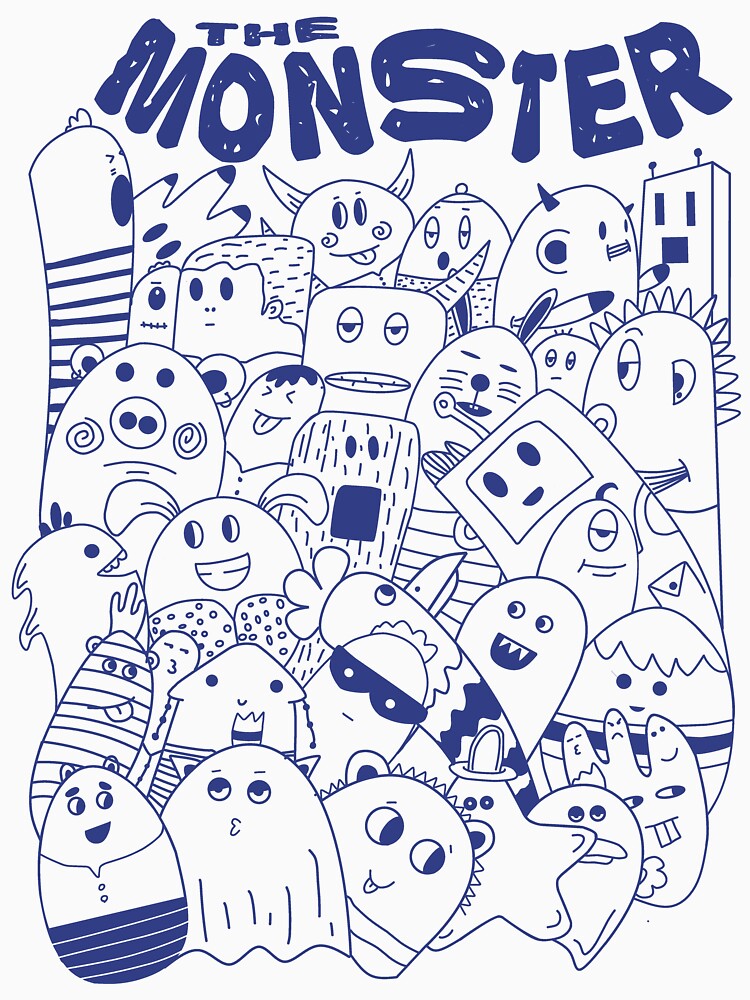 Hand drawn funny monsters doodle by Axel Christian T-Shirts, Hoodie, Sweatshirt | BlankRebels.com (Image 3)