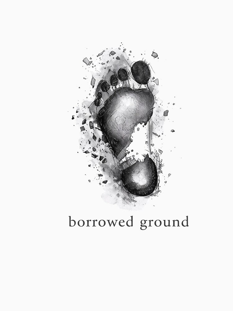 Borrowed Ground – Minimal Footprint Illustration for T-Shirts & Hoodies by KindByNature Sweatshirt (Image 3)