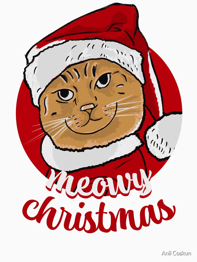 Merry Christmas CAT, Meowy Christmas Xmas T-shirts Gift by Anil Coskun Hoodie, Sweatshirt | BlankRebels.com (Image 3)