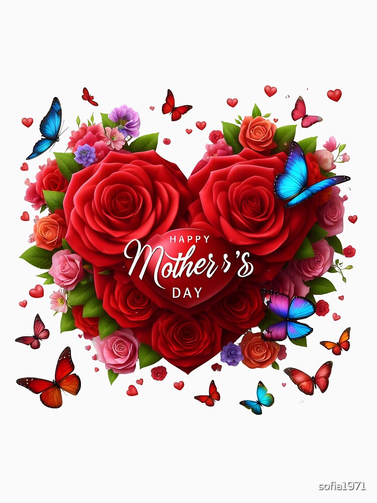 Heart of Roses for Mother's Day 2024 by sofia1971 T-Shirts, Hoodie, Sweatshirt | BlankRebels.com (Image 3)