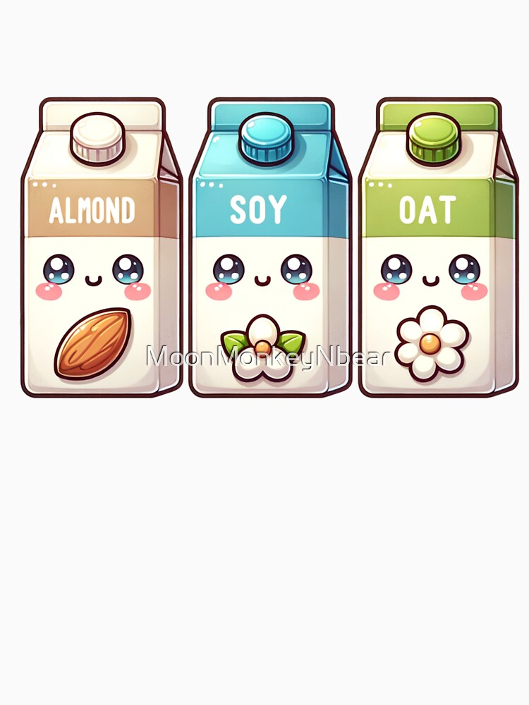 Vegan almond soy oat milk plant based by MoonMonkeyNbear T-Shirts, Hoodie, Sweatshirt | BlankRebels.com (Image 3)