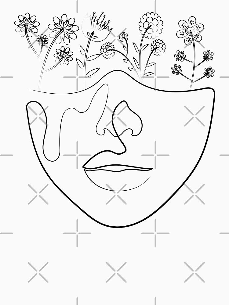 Flowers Face by One-Line-Artist T-Shirts, Hoodie, Sweatshirt | BlankRebels.com (Image 3)