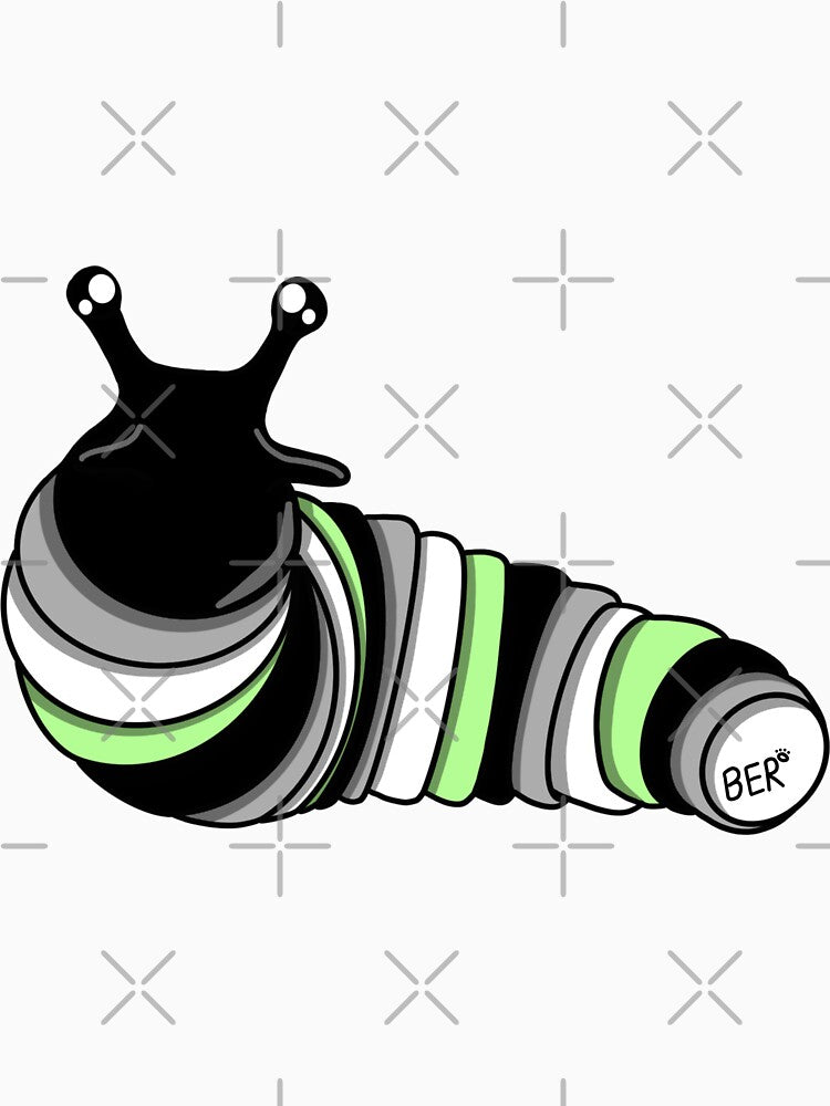 Agender Pride Fidget Slug by SentABear T-Shirts, Hoodie, Sweatshirt | BlankRebels.com (Image 3)