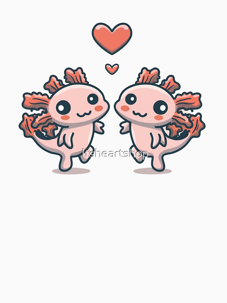 Cute Axolotl Love by Itsheartshop T-Shirts, Hoodie, Sweatshirt | BlankRebels.com (Image 3)
