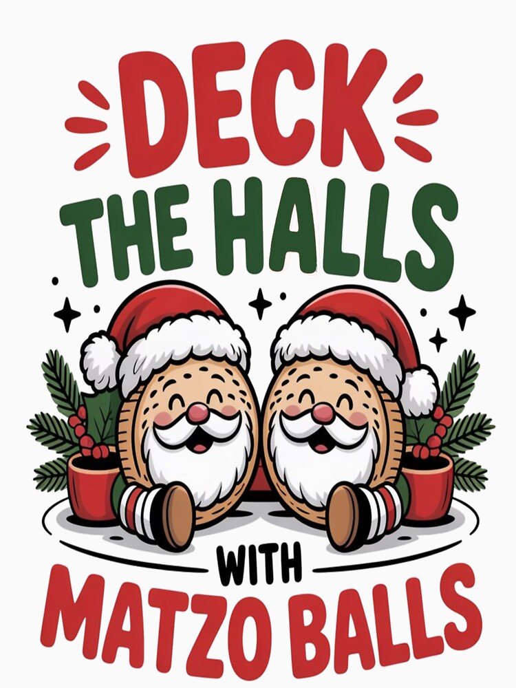 Deck The Halls with Matzo Balls tshirt by Jacky-Design