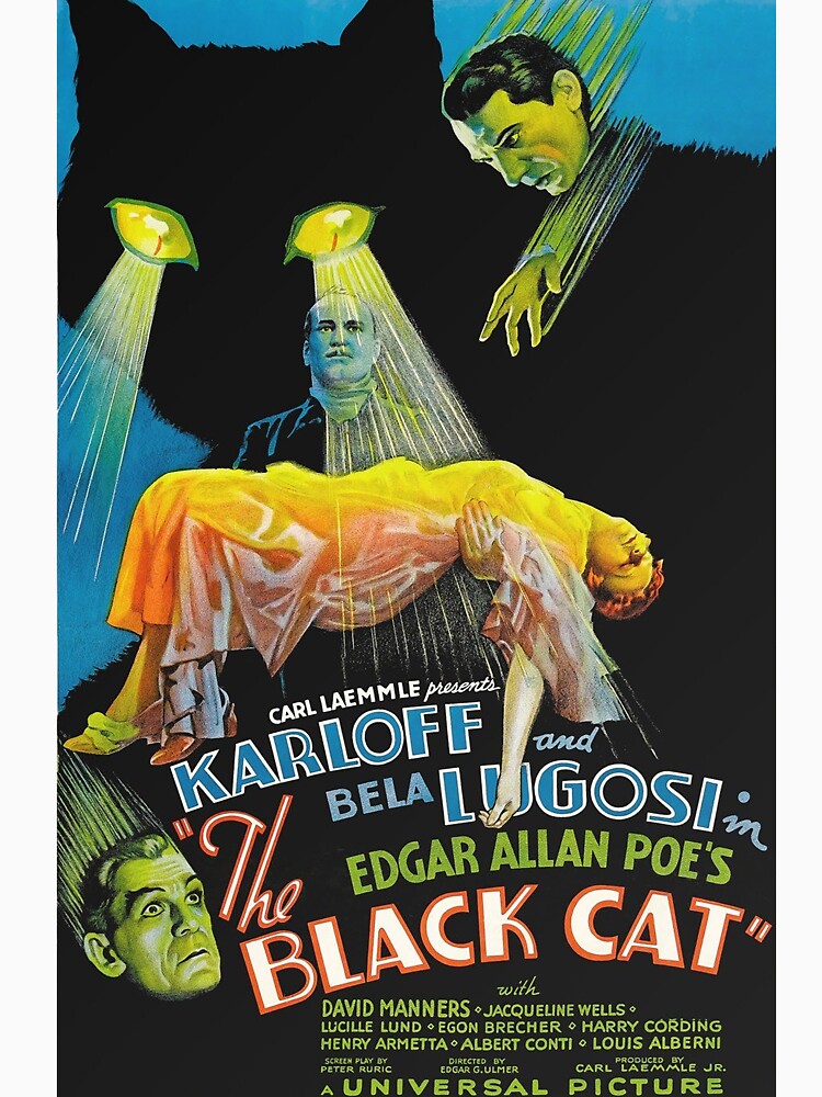 The Black Cat (1934) Vintage Movie Poster by rasmoberreg T-Shirts, Hoodie, Sweatshirt | BlankRebels.com (Image 3)