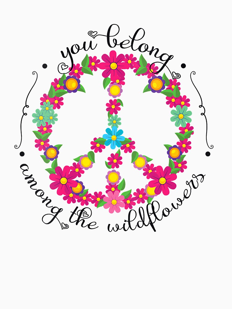 You Belong Among the Wildflowers Hippie by RaymondPurves T-Shirts, Hoodie, Sweatshirt | BlankRebels.com (Image 3)