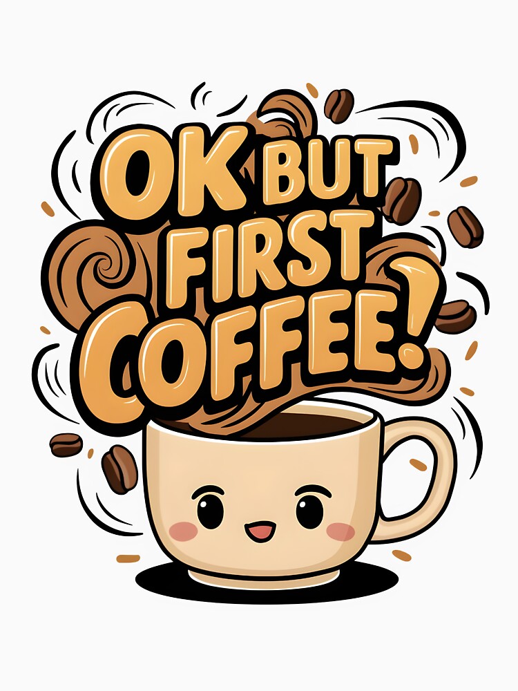 Ok But First Coffee Humor Funny Coffee Lover For Women Men by clothesy7 T-Shirts, Hoodie, Sweatshirt (Image 3)