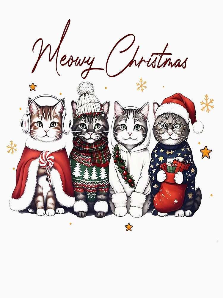Meowy Christmas by Casenriddle T-Shirts, Hoodie, Sweatshirt | BlankRebels.com (Image 3)