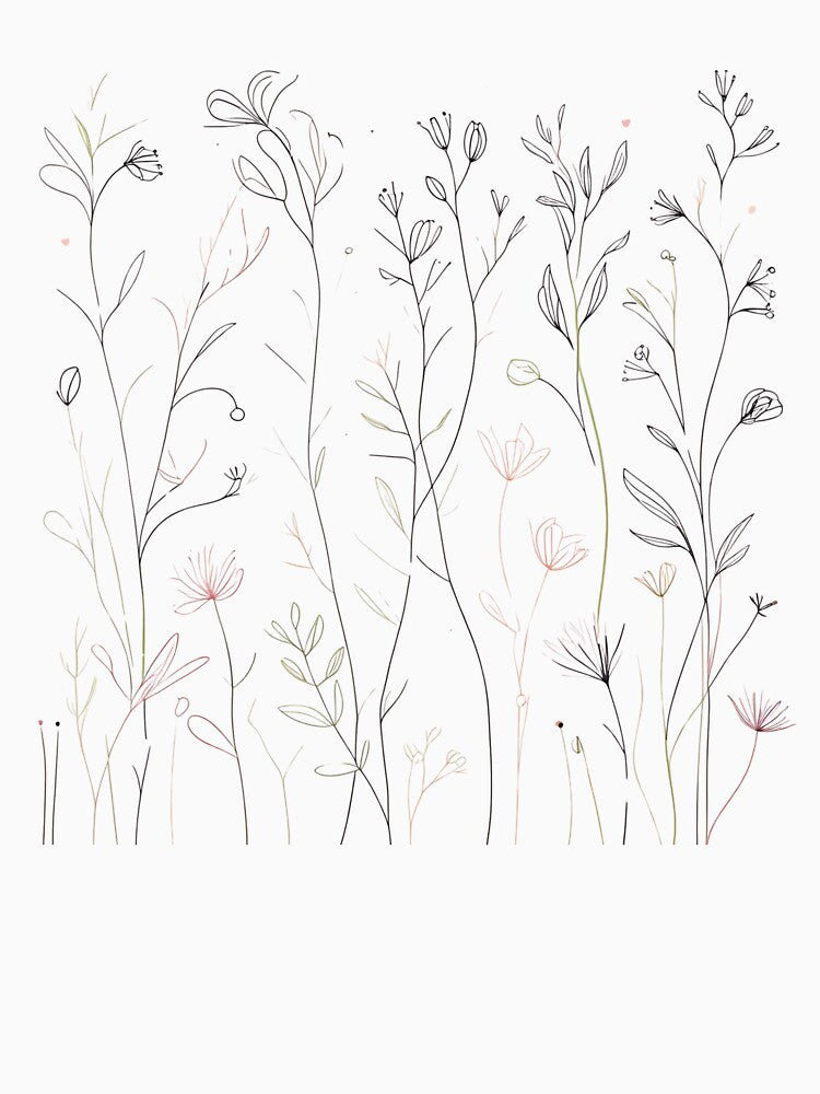 Delicate Line Plant Illustration – Minimal Botanical Drawing by catcurio T-Shirts, Hoodie, Sweatshirt (Image 3)