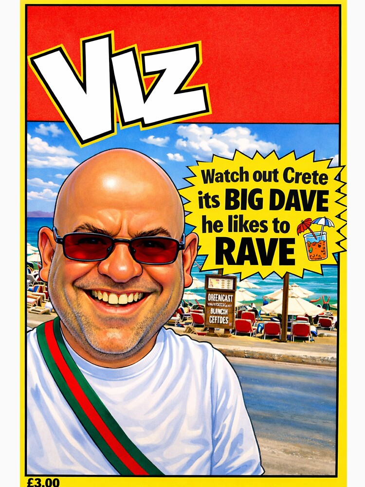 Watch Out Crete – Funny Holiday Rave Comic Poster Art by GarnerSupplyCo