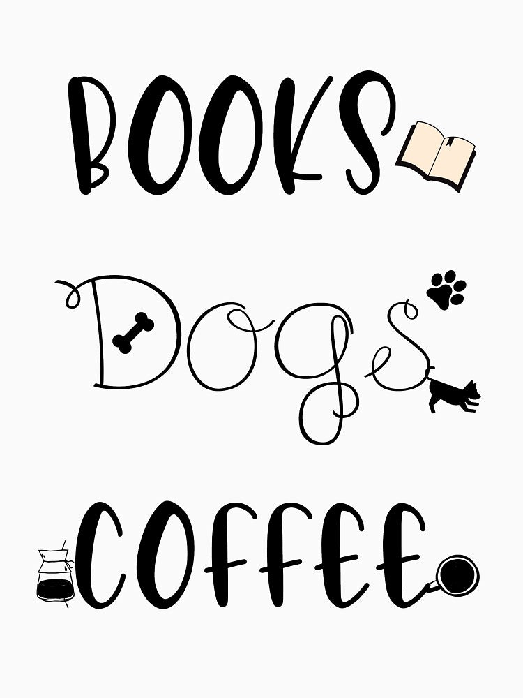 Books Dogs and Coffee Adorable Book Lover Obsessed by tshirt redbubble Hoodie, Sweatshirt | BlankRebels.com (Image 3)