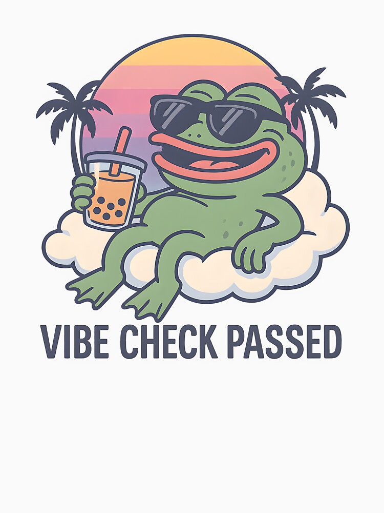 Pepe The Frog Vibe Check Passed Retrowave by PepegaShopz T-Shirts, Hoodie, Sweatshirt | BlankRebels.com (Image 3)