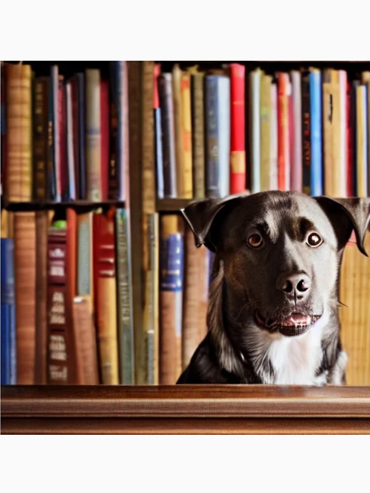 DOG IN LIBRARY by Megh Trivedi T-Shirts, Hoodie, Sweatshirt | BlankRebels.com (Image 3)