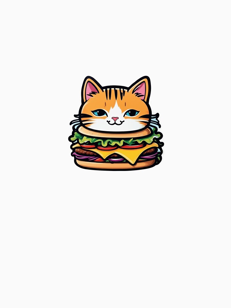 Burger cat by PeetsXStarlight's Flower Field T-Shirts, Hoodie, Sweatshirt | BlankRebels.com (Image 3)