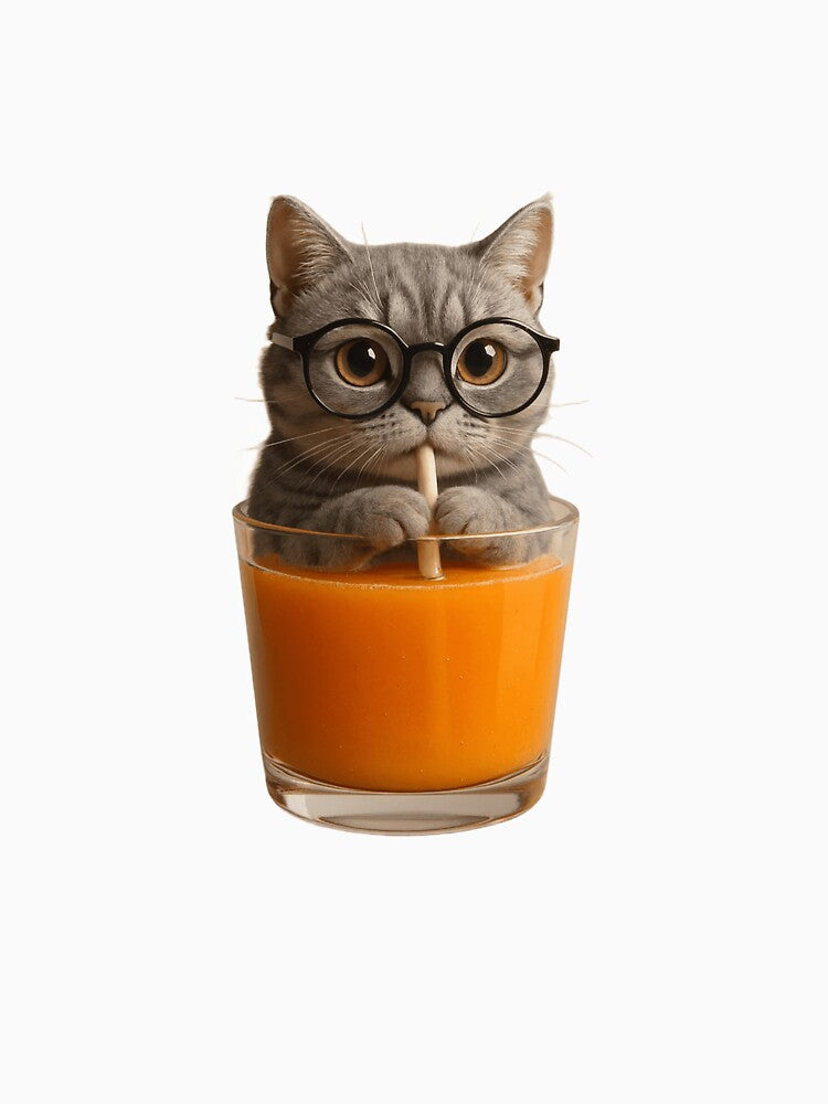 Juice-Sipping Cat in Glasses – 3D Realistic Design by KRTMuseworks T-Shirts, Hoodie, Sweatshirt | BlankRebels.com (Image 3)