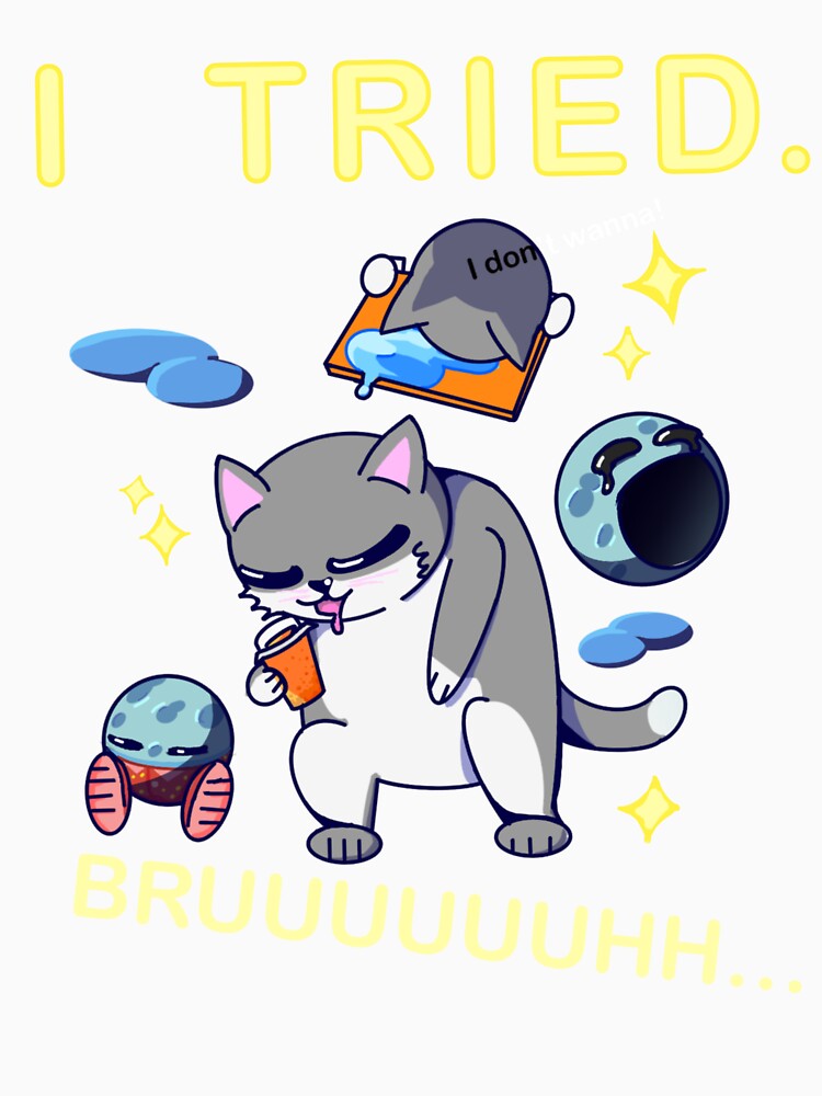 Lazy Cat Meme. I Tried! Bruuhh.. by YKIT