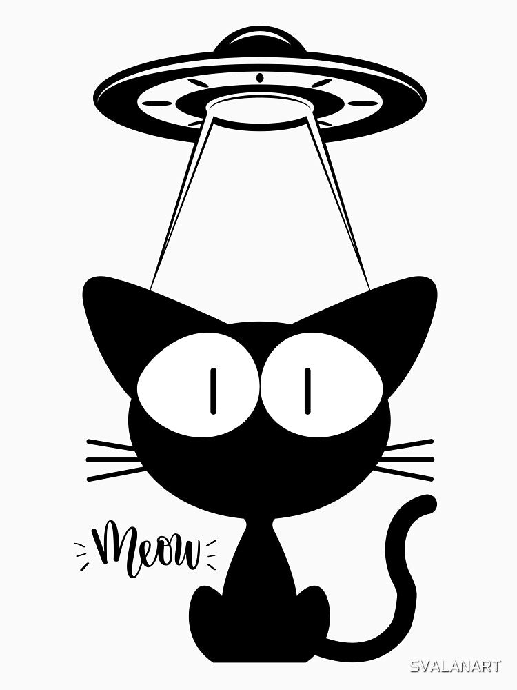 Alien Abducts Cat – Funny UFO Cat Design by SVALANART T-Shirts, Hoodie, Sweatshirt | BlankRebels.com (Image 3)