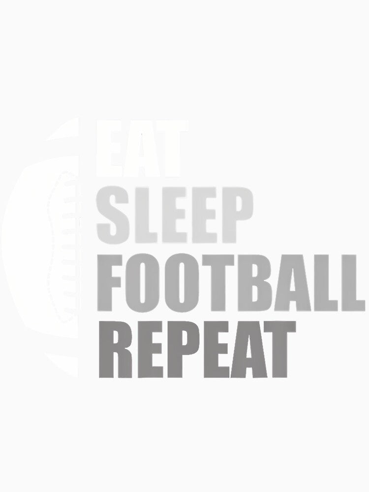 Eat Sleep Football Repeat Funny Football by markettathorn