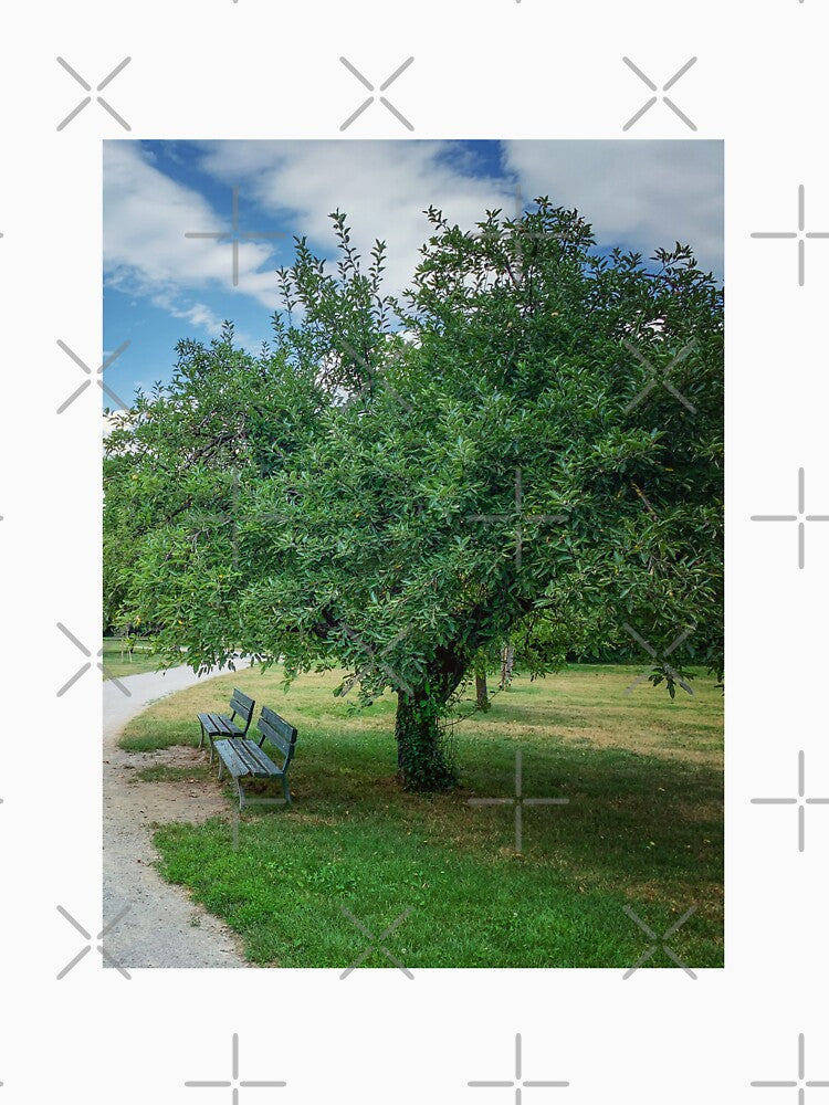 Park Green Tree Grass Sky Relax Bench by eleonoraingrid T-Shirts, Hoodie, Sweatshirt | BlankRebels.com (Image 3)