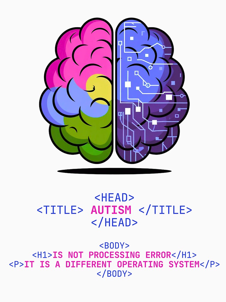 Autism is not processing error ASD Awareness HTML CSS by ElixirCraft T-Shirts, Hoodie, Sweatshirt | BlankRebels.com (Image 3)