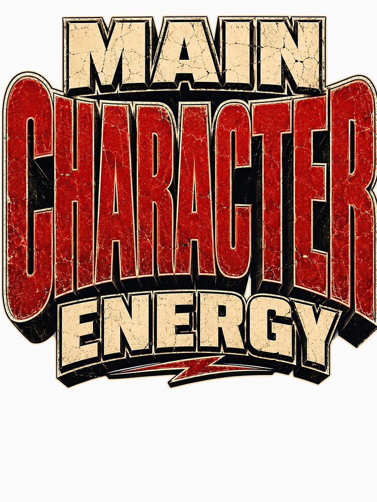 "Main Character Energy" Bold Grunge Typography by aashcreat