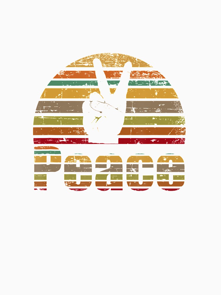 Peace Sign Retro Love 60's 70's Hippie Vintage by Pratt3443
