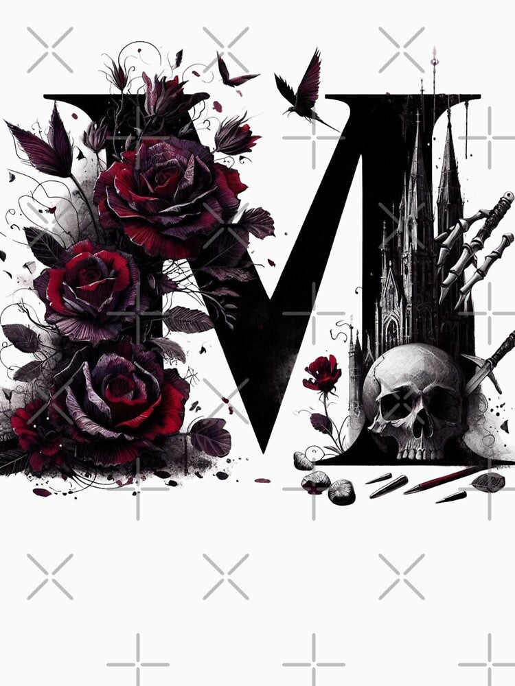 Gothic Halloween Skull and Roses M by CultDigHoriz T-Shirts, Hoodie, Sweatshirt | BlankRebels.com (Image 3)