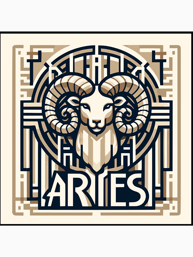 Aries Art Deco retro sticker by IndyJoe Designs T-Shirts, Hoodie, Sweatshirt | BlankRebels.com (Image 3)