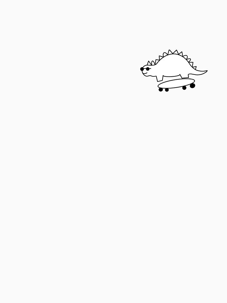 funky dinosaur skateboarding doodle by americanteenart