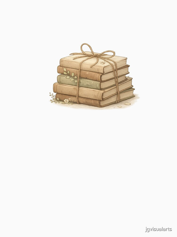 Vintage Wrapped Books Stack Illustration by jgvisualarts T-Shirts, Hoodie, Sweatshirt | BlankRebels.com (Image 3)