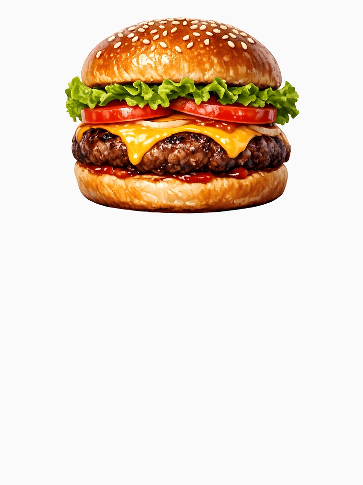 Realistic Hamburger – Gourmet Street Food Icon by Dax Studio T-Shirts, Hoodie, Sweatshirt | BlankRebels.com (Image 3)