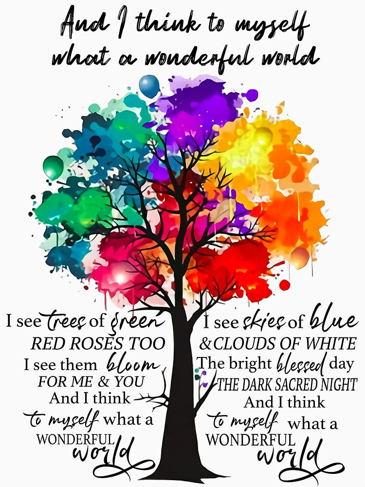 And I Think To Myself What A Wonderful World Hippie Tree by RaymondPurves T-Shirts, Hoodie, Sweatshirt (Image 3)