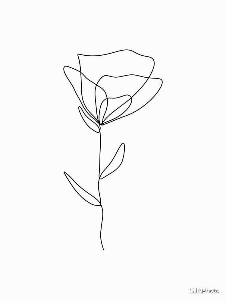 One line art flower by SJAPhoto T-Shirts, Hoodie, Sweatshirt | BlankRebels.com (Image 3)