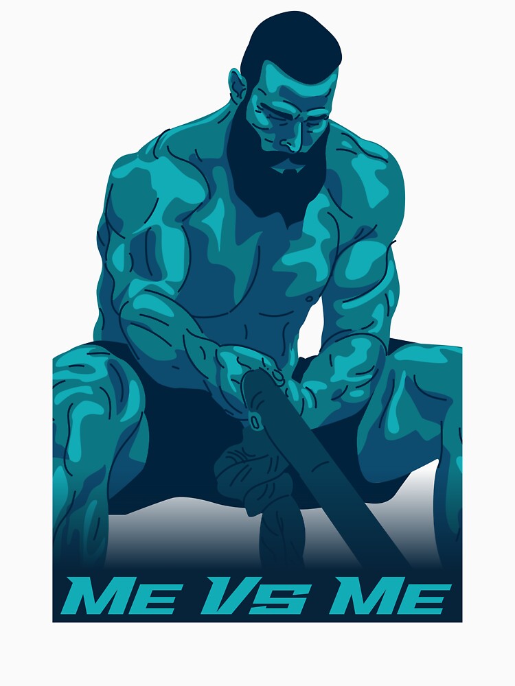 Empowering Unisex Heavy Cotton Tee: 'Me vs Me' Motivational Shirt, Fitness Gift, Gym Apparel, Self-Improvement,... (Image 3)