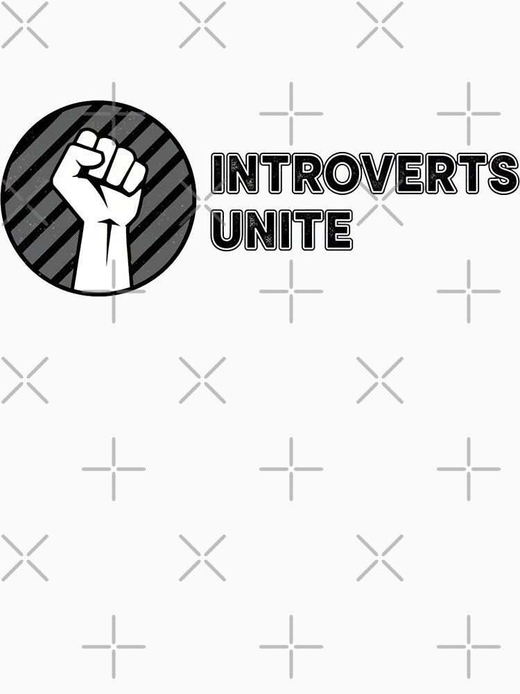 FUNNY QUOTES Introverts Unite – Vintage Fist Retro Introvert Statement Design by C3J7 T-Shirts, Hoodie, Sweatshirt (Image 3)