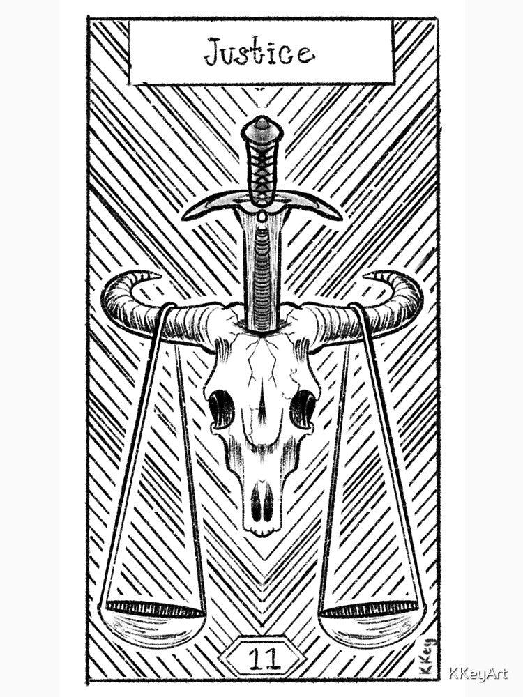 Justice - Dead Tarot by KKeyArt T-Shirts, Hoodie, Sweatshirt | BlankRebels.com (Image 3)