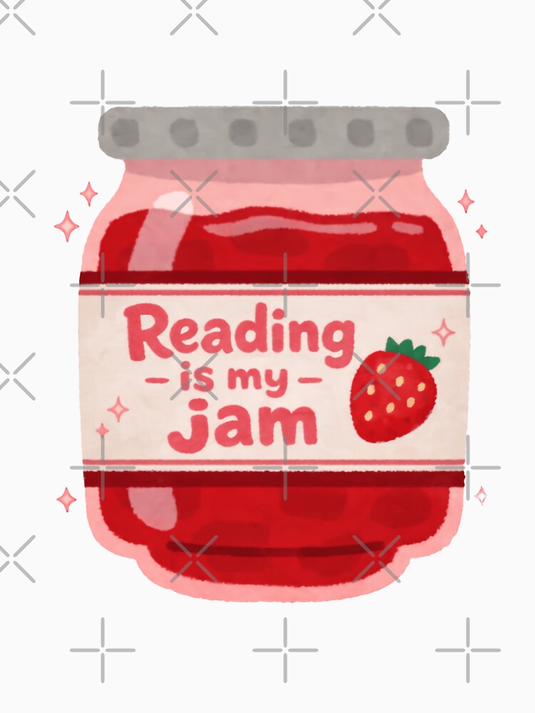 Reading Is My Jam Bookworm Lifestyle Strawberry Fruit by HumansStuck12