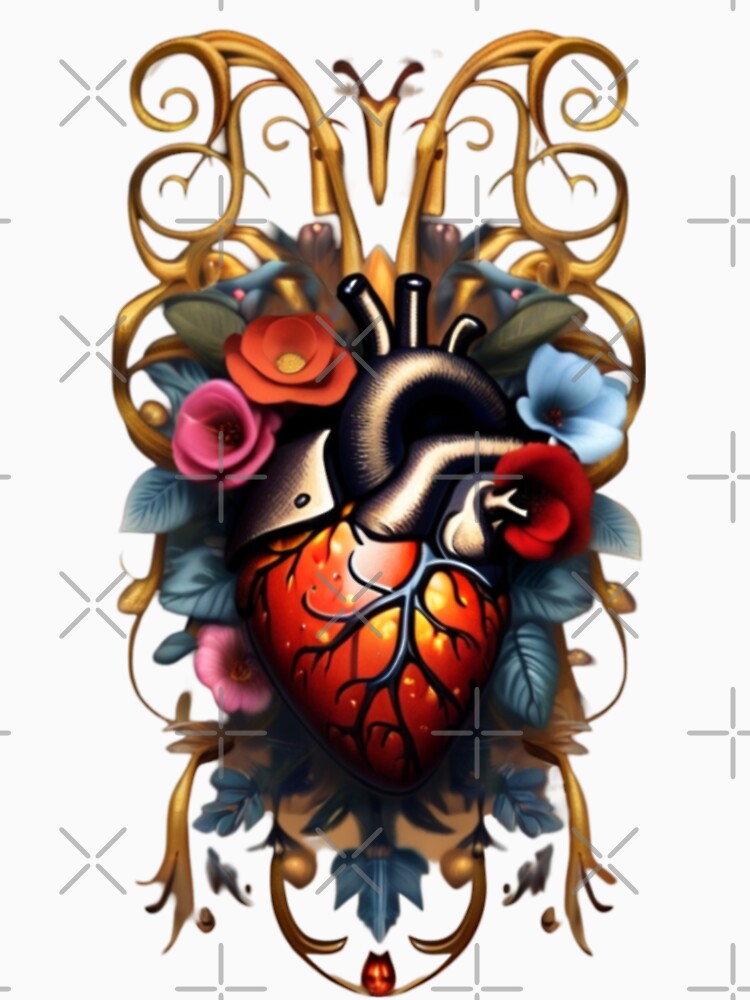 Coração Floral Cyberpunk Cyberpunk Floral Heart by DarksKings5000 T-Shirts, Hoodie, Sweatshirt | BlankRebels.com (Image 3)