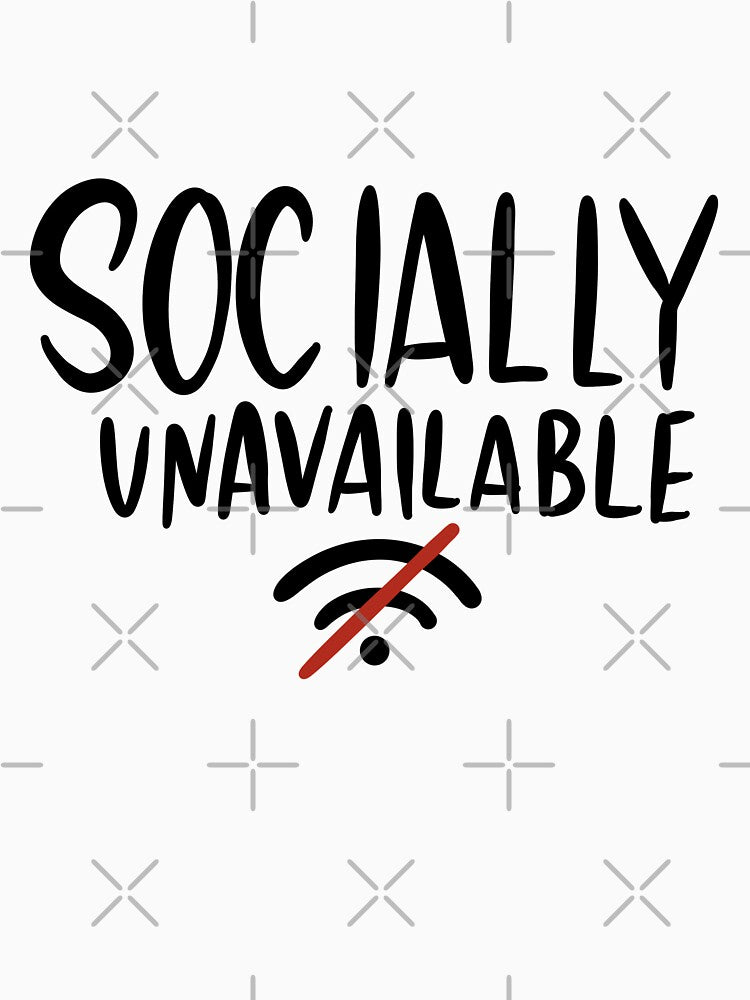 Socially Unavailable Mood Design by Slletterings T-Shirts, Hoodie, Sweatshirt | BlankRebels.com (Image 3)