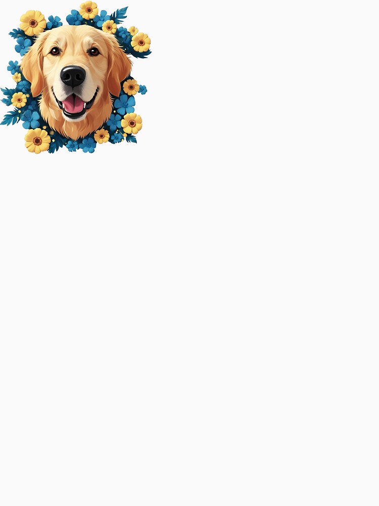Golden Retriever Covered With Flowers by BarkAndStyle T-Shirts, Hoodie, Sweatshirt | BlankRebels.com (Image 3)