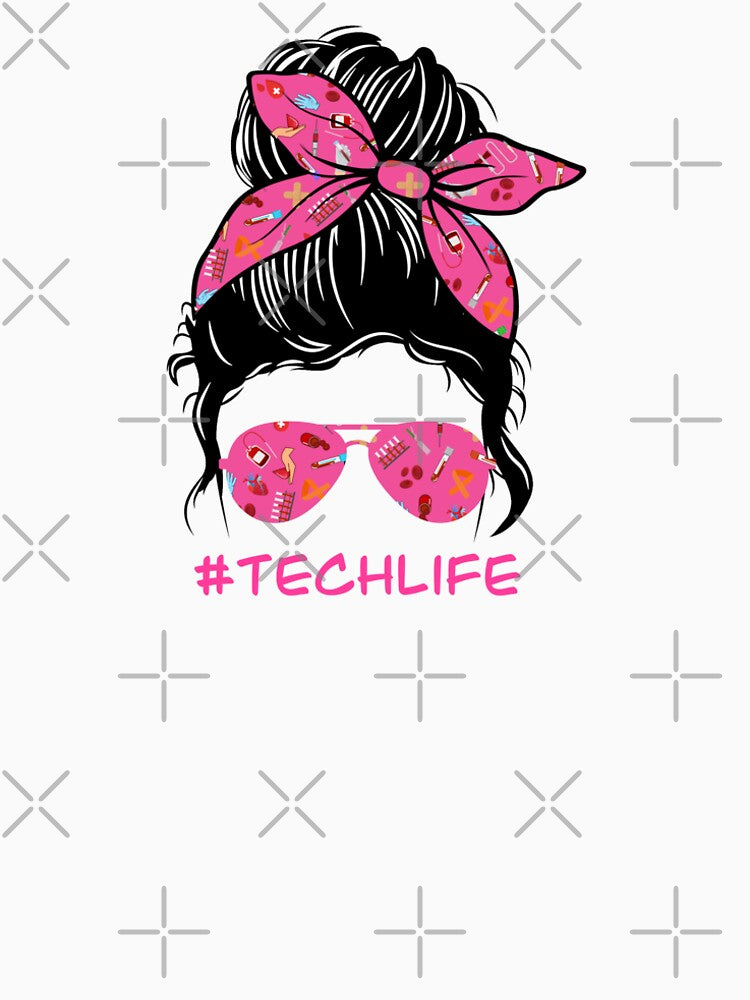 Tech Life Messy Bun by ItsaMomThingLLC T-Shirts, Hoodie, Sweatshirt | BlankRebels.com (Image 2)