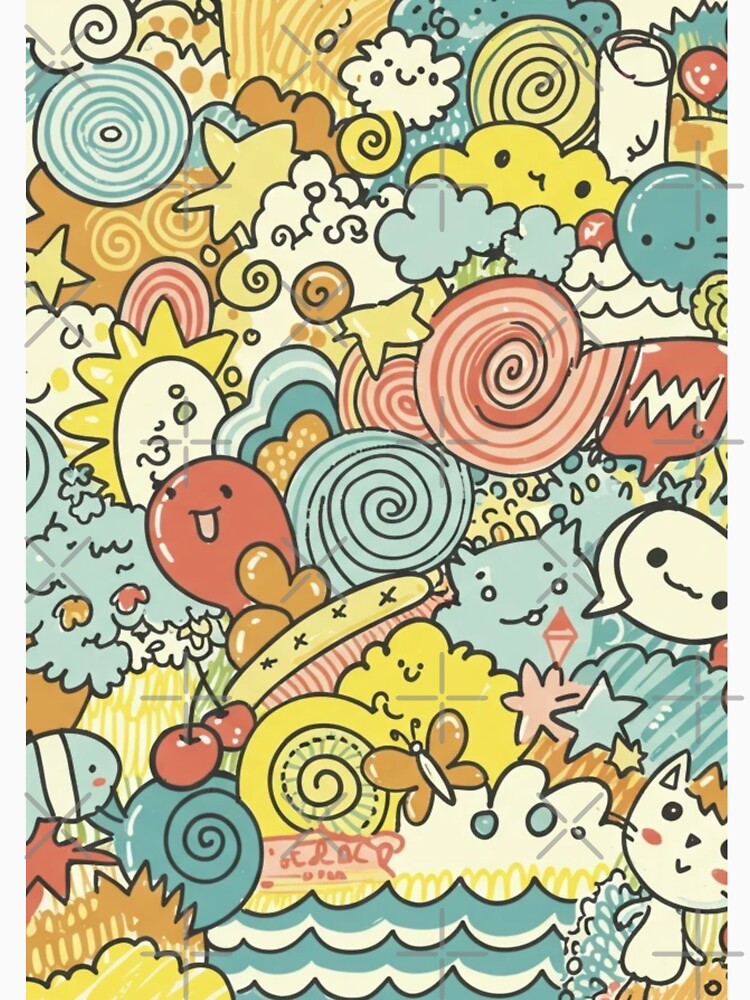 whimsical cartoon suns, stars, and abstract shapes classic pillow cover by anandsiva2703 T-Shirts, Hoodie,... (Image 3)