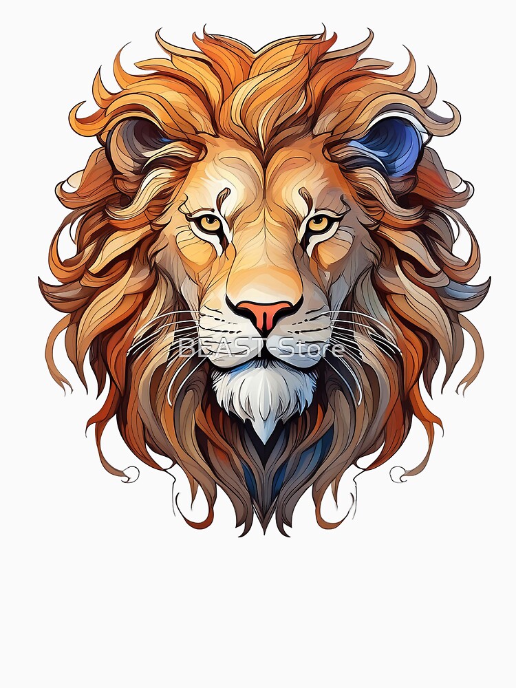 Lion head design by BEAST-Store T-Shirts, Hoodie, Sweatshirt | BlankRebels.com (Image 3)