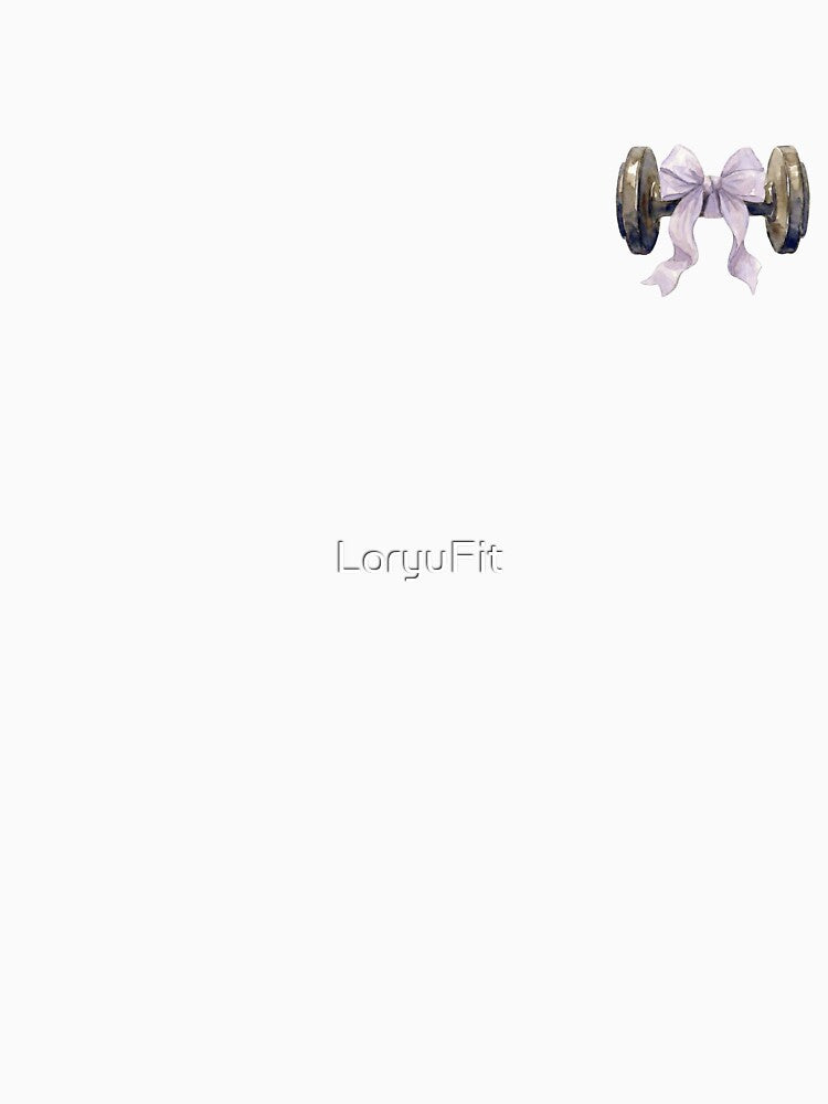 Coquette Gym T-Shirt – Lavender Bow Dumbbell Aesthetic Fitness Art for Girls by LoryuFit Hoodie, Sweatshirt (Image 3)