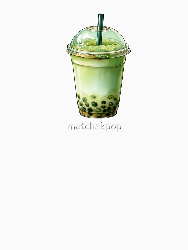 Iced Matcha Latte Boba Bubble Tea by matchakpop T-Shirts, Hoodie, Sweatshirt | BlankRebels.com (Image 3)