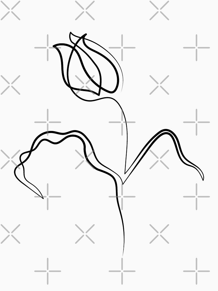 Tulip | One Line Artist | Minimal Art | One Line Art | Minimalist by One-Line-Artist T-Shirts, Hoodie, Sweatshirt (Image 3)