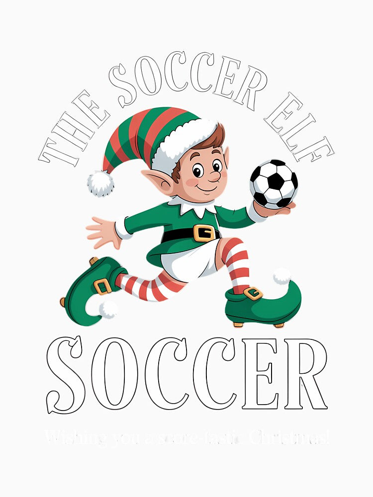 The Soccer Elf  Matching Family Soccer Christmas Elf by papertaless