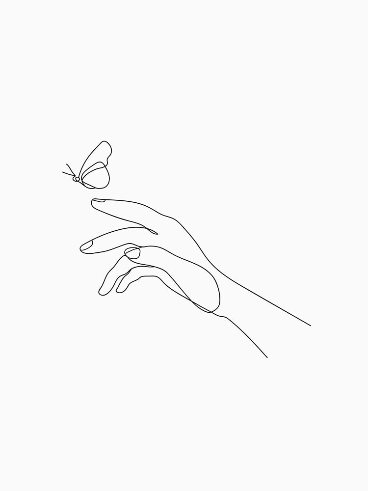 Butterfly With One Line Hand Drawing by DigiHouse T-Shirts, Hoodie, Sweatshirt | BlankRebels.com (Image 3)